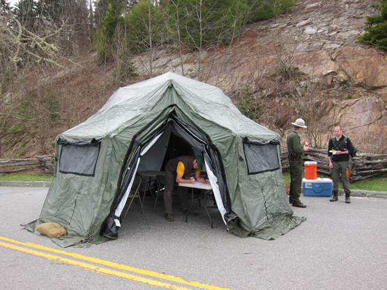 volunteer tent