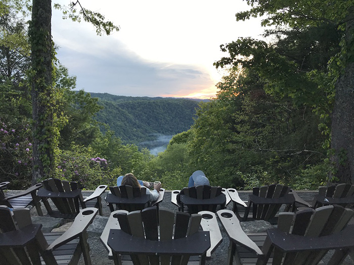 sunset view of the New River Gorge National Park and Preserve