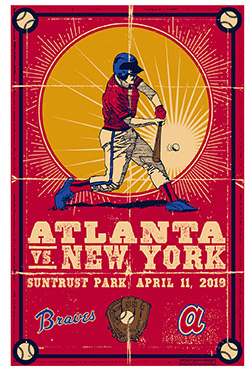 Atlanta Braves on X: NEW for 2019 at @SunTrustPark The Art in the Park  Poster Series! We're celebrating artists throughout Braves Country with a  different poster design for each home series! These